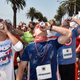 San Francisco, USA - August 22, 2015: Participants of the Beer Mile World Classic enjoy a beer per lap, four laps required to finish the race.